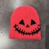 Halloween Quirky Face Pattern Beanie Warm Wool Blend Casual Travel Streetwear