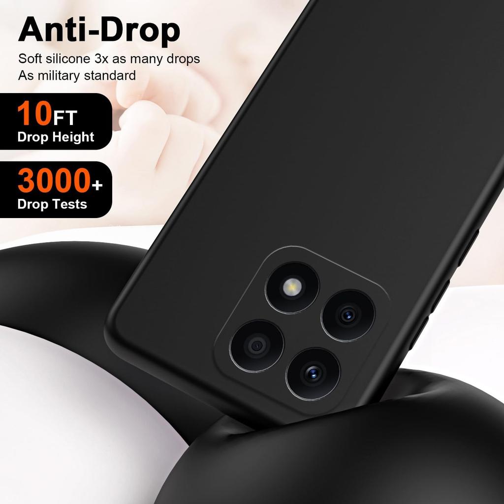 New Flexible Liquid Silicone Case For Honor X8C X7C X6B X8B X7B X8a X7a 4G 5G Protective Cover Bumper Capa Shell Fundas Coque