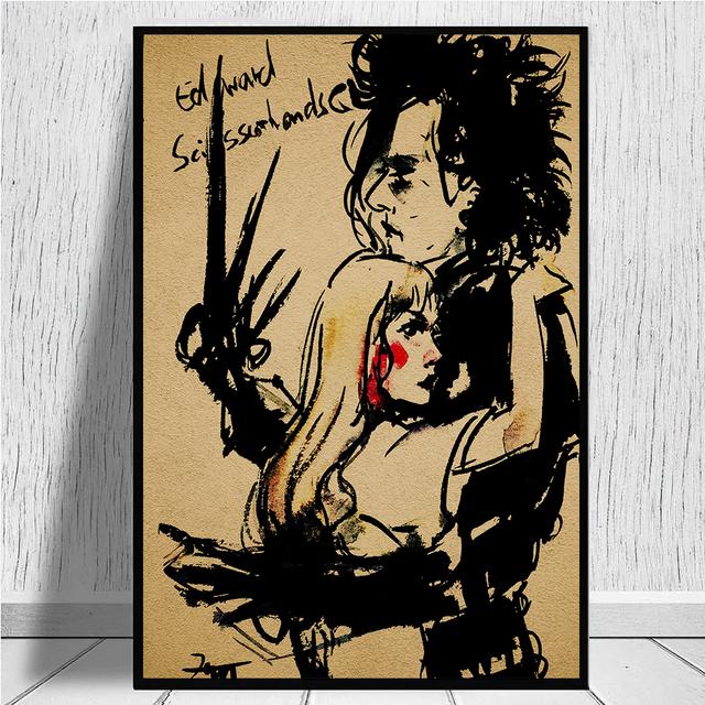 

Картина на холсте, Эдвард руки-ножницы, фотографии, классические постеры с фильмами, декор для спальни, украшение для гостиной, Настенный декор 21cm×30cm No Frame