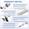 uxcell RC Boat Drive Shaft W Propeller and Coupling Joint Assembly Kit, L300mm Shaft, L25mm Sleeve, D36mm Three Propeller, Fits 6mm Motor Shaft