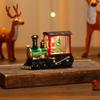 Festival Glowing Christmas Train Figurine Christmas Light Up Miniature Train Scene Ornament for Family Celebration