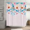 Black Cat Shower Curtain With White Background Home Decor Bathroom Accessories For Cats Lovers Polyester Waterproof Design (72 X
