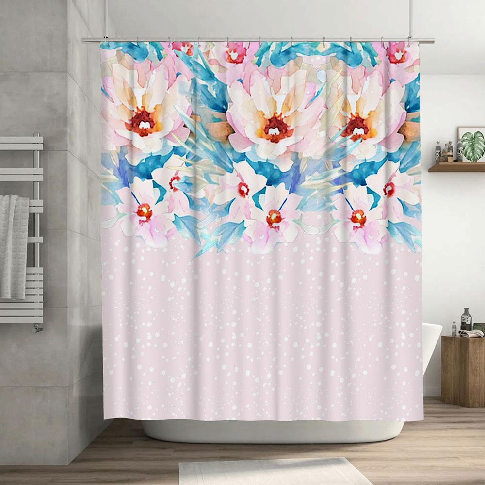 Black Cat Shower Curtain With White Background Home Decor Bathroom Accessories For Cats Lovers Polyester Waterproof Design (72 X