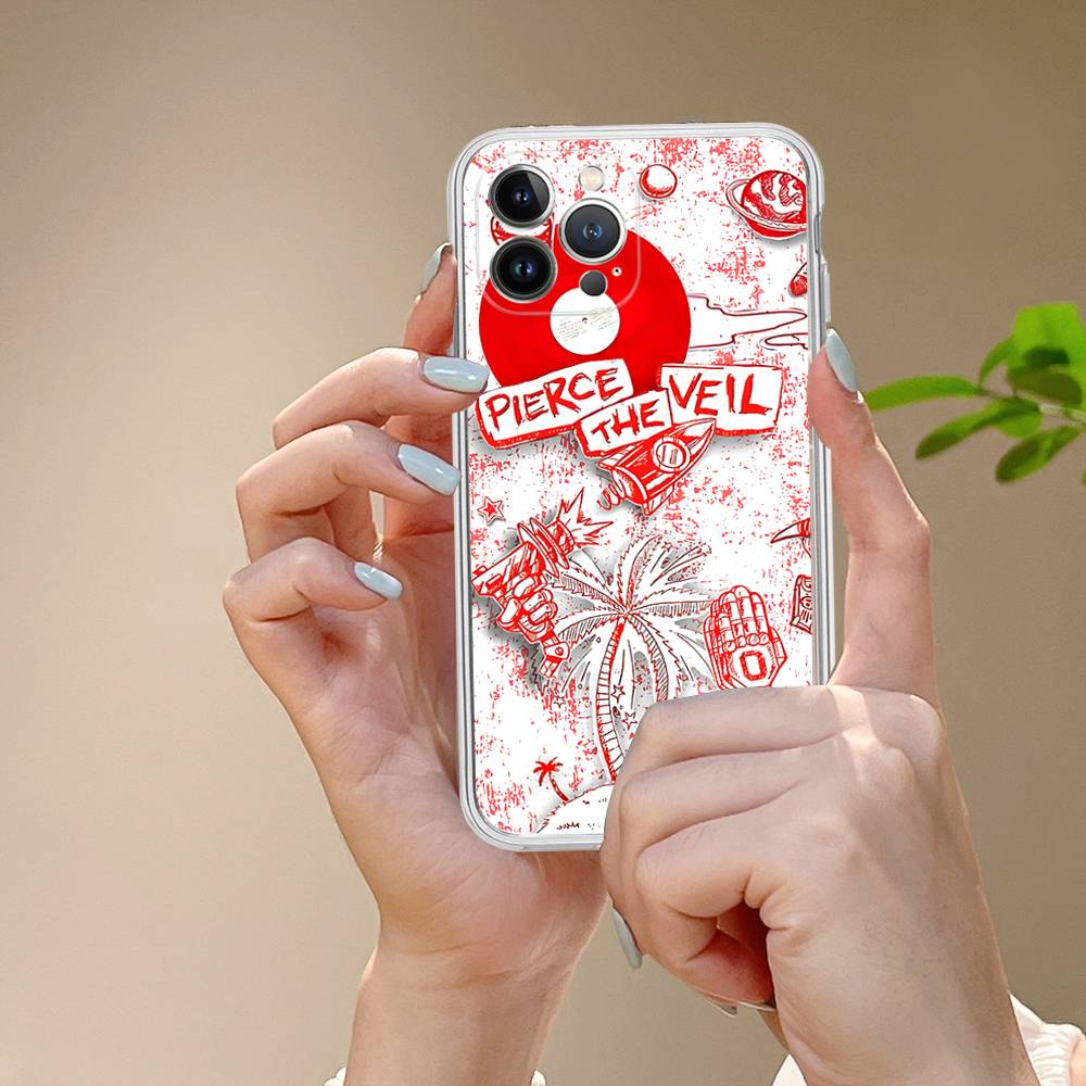 P-Pierce The Veil Band For IPhone 17 16 15 14 13 12 11 Pro Max Plus Mini Funda For Transparent Cover