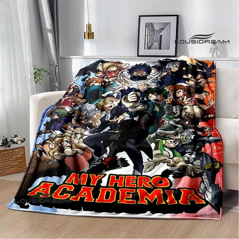 Decke mit Cartoon-Aufdruck „My Hero Academia“, warme Flanelldecken, weiche und bequeme Decke, Reisedecke für Zuhause, Geburtstagsgeschenk