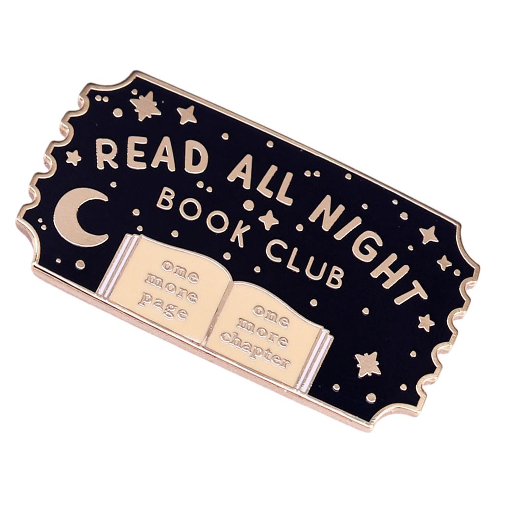 Charm Lapel Pin Unique Reading Brooch Fashion Clothing Accessory Suitable for Bookstore Gatherings and Own Styles