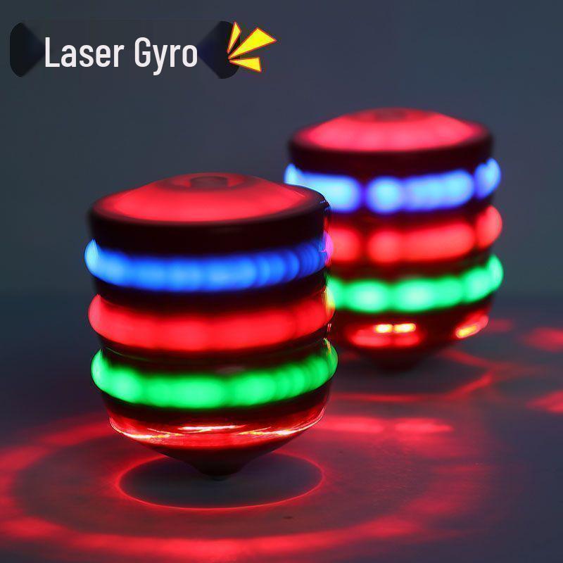 Colorful Laser Light-up Spinning Top for Kids – Seven-Color Night Light & Flashing Toy