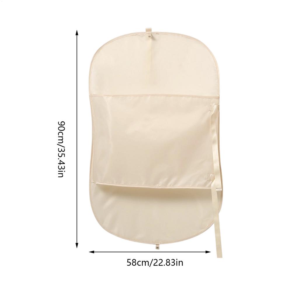 Clothing Storage Board Adjustable Strap Garment Bag Portable Clothing Dustproof Bag Hanging Down Jacket Compression Board бежевый
