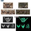 Infrared Reflective Velcro-Back Skull Patch with Luminous Fingers