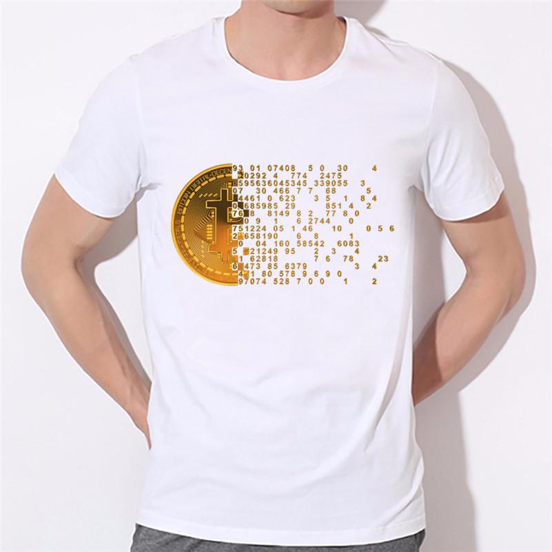 Herre-lomme-T-skjorter med Bitcoin-tegneserie, kule og morsomme T-skjorter med kryptovaluta, Ethereum, Bit Coin, mynter