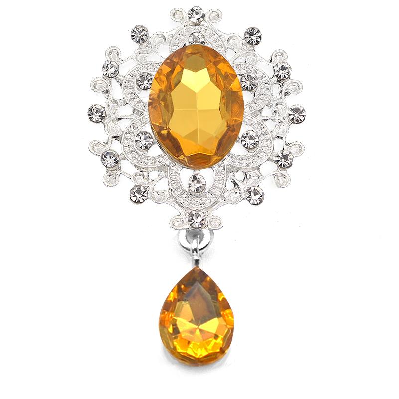 NEW 26 * 46mm 10Pcs Crystal Rhinestone Brooch Accessories DIY Wedding Invitation Card Wine Glass Gift Box Creative Decoration