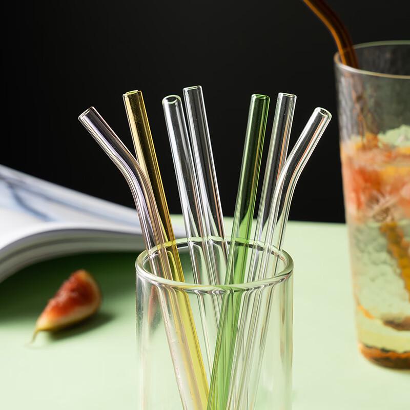 Onlycook Reusable Borosilicate Glass Drinking Straw