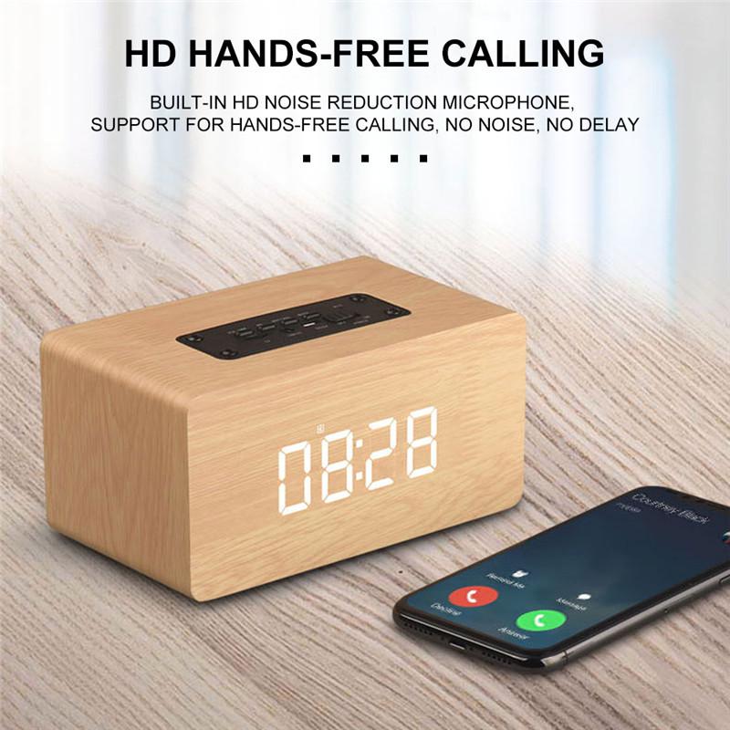 Subwoofer Creative Retro Wireless Bluetooth Card Wooden Clock Speaker Portable Alarm At Affordable S Free Real Reviews With Photos Joom Subwoofer Creative Retro Wireless, Hi Tech Alarm Clock