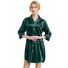 Large Size Loose Summer Seven-quarter-sleeved Loungewear Pure Desire Style Boyfriend Lapel Shirt Nightdress Pajamas