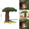 Totoro Resin Micro Landscape With Cartoon Cat Swing And Autumn Leaves For Gift And Collection