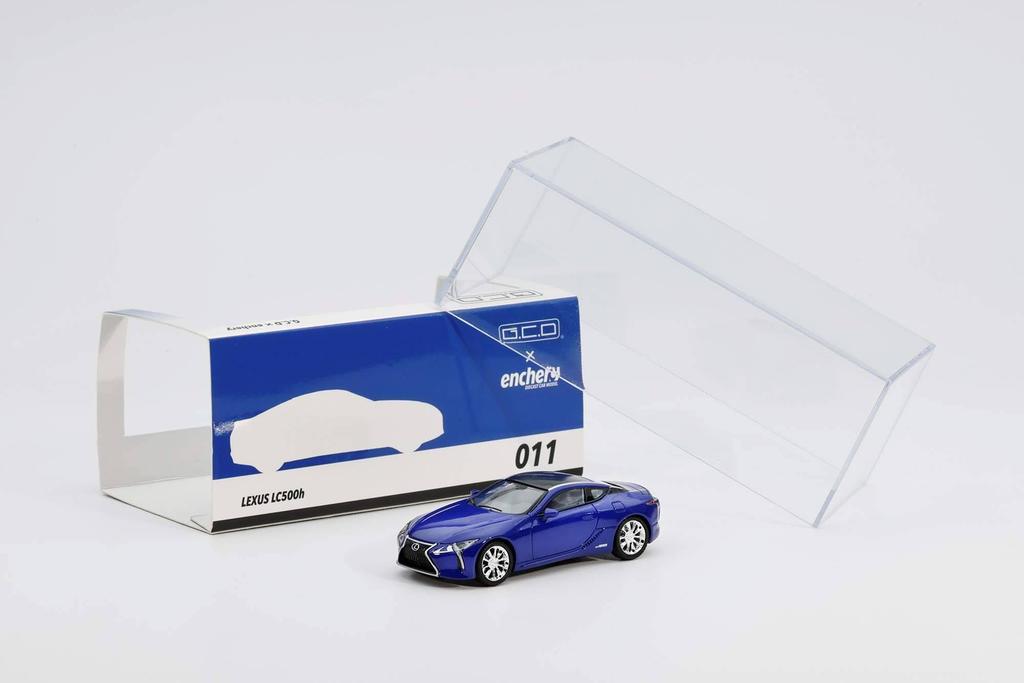 Gaincorp Products x enchery Lexus LC500h Blue Finished Model 1/64 (Blue)-LHD- GE-003-11