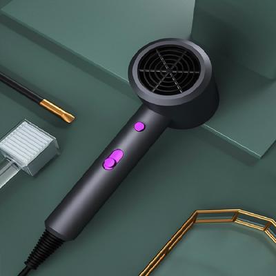 Hair Dryer Negative Ionic Blow Dryer Fast Drying High Speed Low Noise Hairdryer for Home Travel Gray