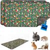 2 Pcs Guinea Pig Cage Liners 47 X 24 Washable Cage Pads Rabbit Bedding Reble Absorbent Pee Pads for Small Animals Bunny Ferret Chinchilla Hamster