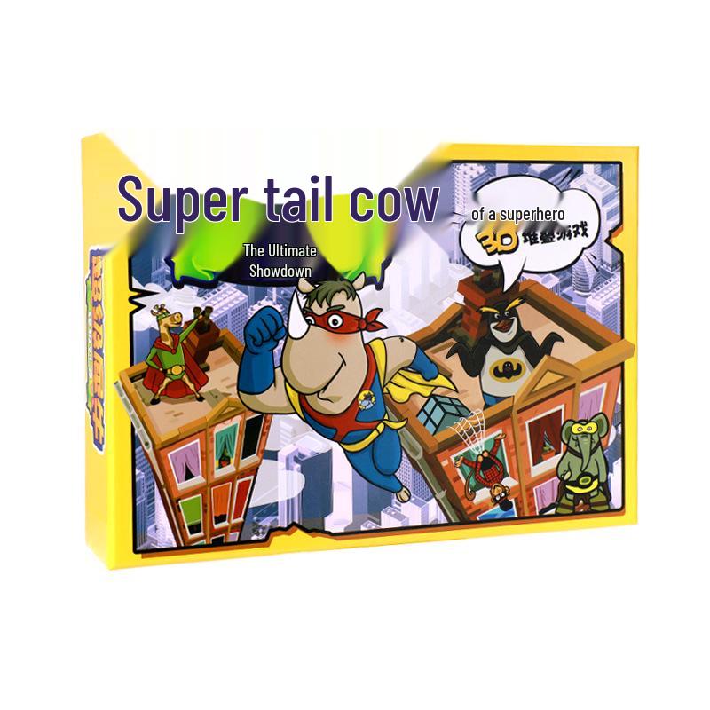 Super Rhino 3D Stacking Game for Kids and Families: Educational, Parent-Child Board Game for 2-4 Players