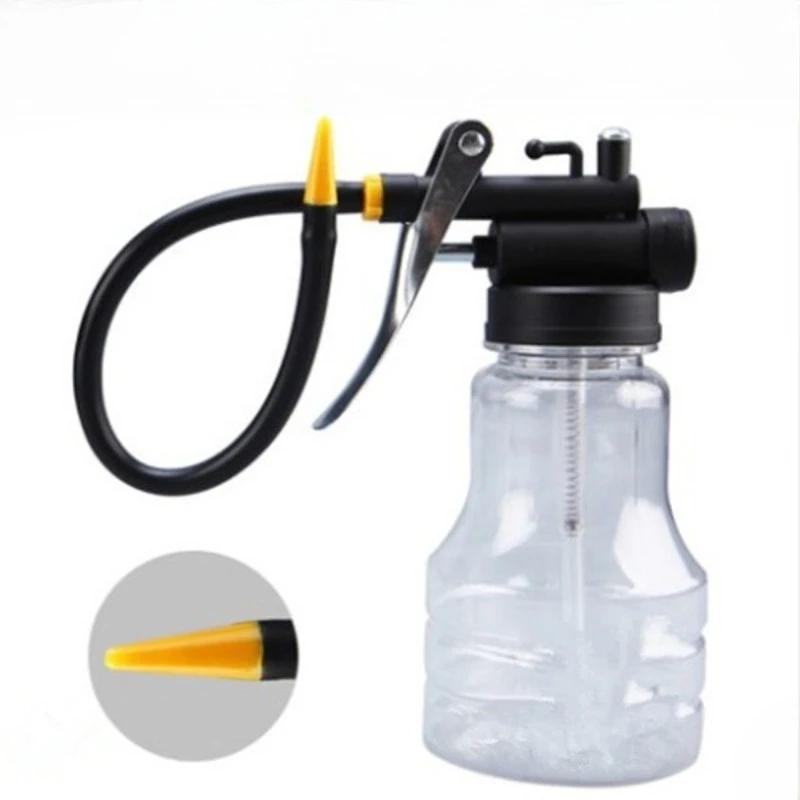 1p Needle Nosed Oil Injector 250ml High-Pressure Oil Pot Plastic Machine Curved Oil Nozzle Manual Refueling Gun Lubricating Tool