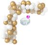 Balloon Garland White Gold Balloons Confetti Arch