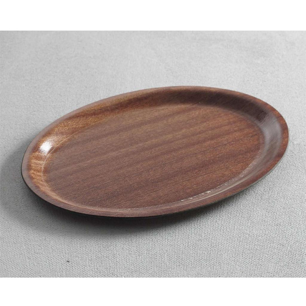 Wooden Anti-Slip Waiter Tray - Oval