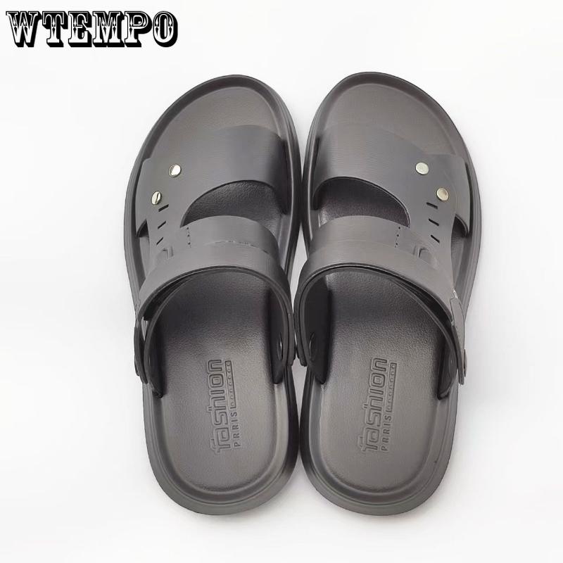 WTEMPO Pánské letní sandály Tlusté dno Měkké dno Ležérní Skluzavky Přímořské Venkovní Plážové boty Protiskluzové Sálové pantofle Módní turistické boty