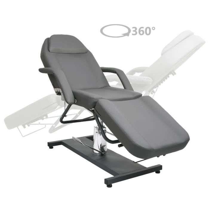 VidaXL Massage Table Grey 180x62x(87-112) Cm