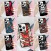 Samurai Oni Mask Phone Case For iPhone 17 Air 15 16e 14 13 Pro Max Coque 12 11 Pro Max PLUS Cover