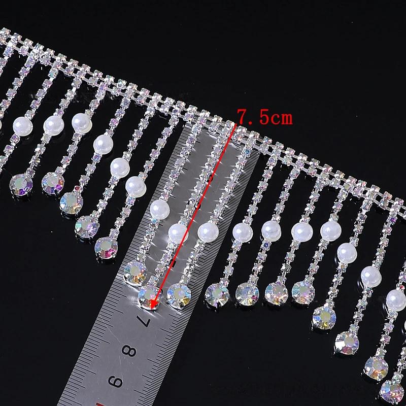 90cm Irregularly Rhinestone Trimming Chain for Wedding Dress Shoes Bags Clothing DIY Sewing Creative Decoration Accessories