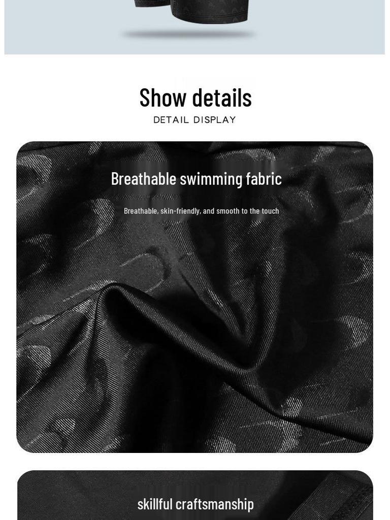 Pánské rychleschnoucí plavky z žraločí kůže a set čepice - Závodní voděodolné plavky