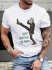 European Size Men's Vintage Monty Python Graphic T-Shirt, "Don't Mention The War!" Humorous Quote, Breathable Moisture-Wicking Fabric,Short Sleeve Top