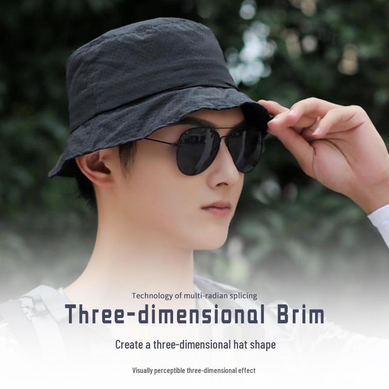 Men's Quick-Dry Outdoor Mesh Sun Hat - Minimalist, Breathable, Climbing & Casual Fisherman Style