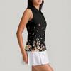 Ärmelloses Golf-Poloshirt für Damen mit Reißverschlusskragen, bedrucktes Sport-Tanktop, leichtes, atmungsaktives Funktionsshirt für Outdoor-Aktivitäten