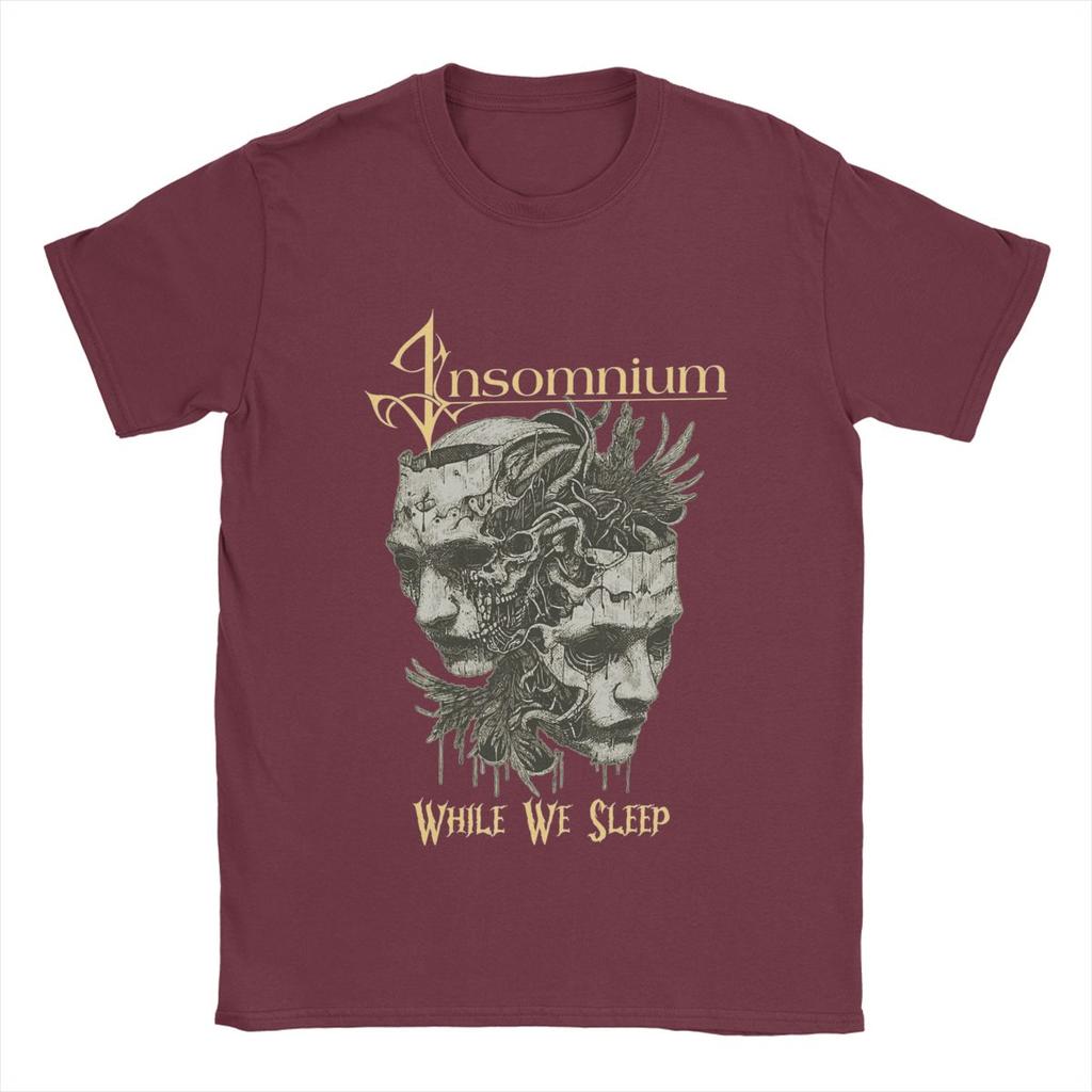 Herren T-Shirt Insomnium While We Sleep Humor Reine Baumwoll-Tees Kurzarm T-Shirt Rundhals Kleidung Große Größe