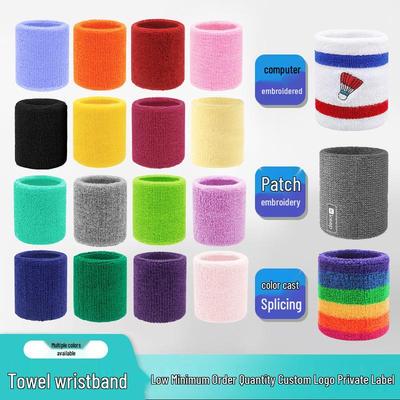 Sports Cotton Wristband: Sweat-Absorbing Support for Basketball, Badminton, Running & Fitness