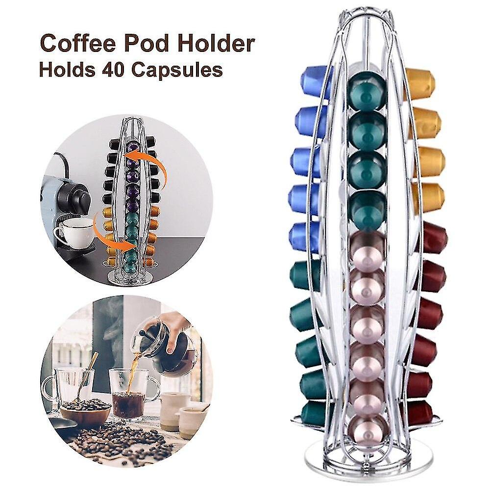 Coffee Pod Storage Rack For 40 Coffee Pod Large Capacity Coffee Capsule Storage Stand For Home Counter