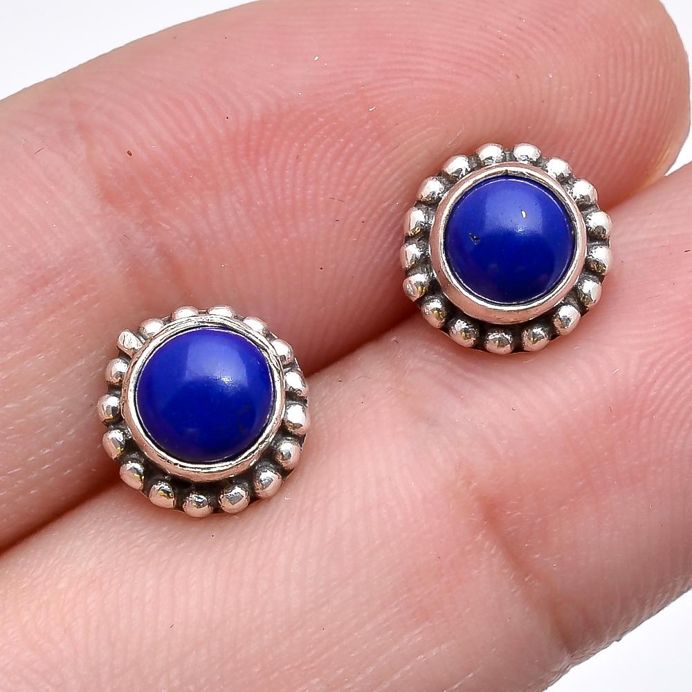 Amethyst, Lapis, Garnet Silver Earring, Women Jewelry, 925 Sterling Silver Handmade Jewelry, Silver Stud Earring