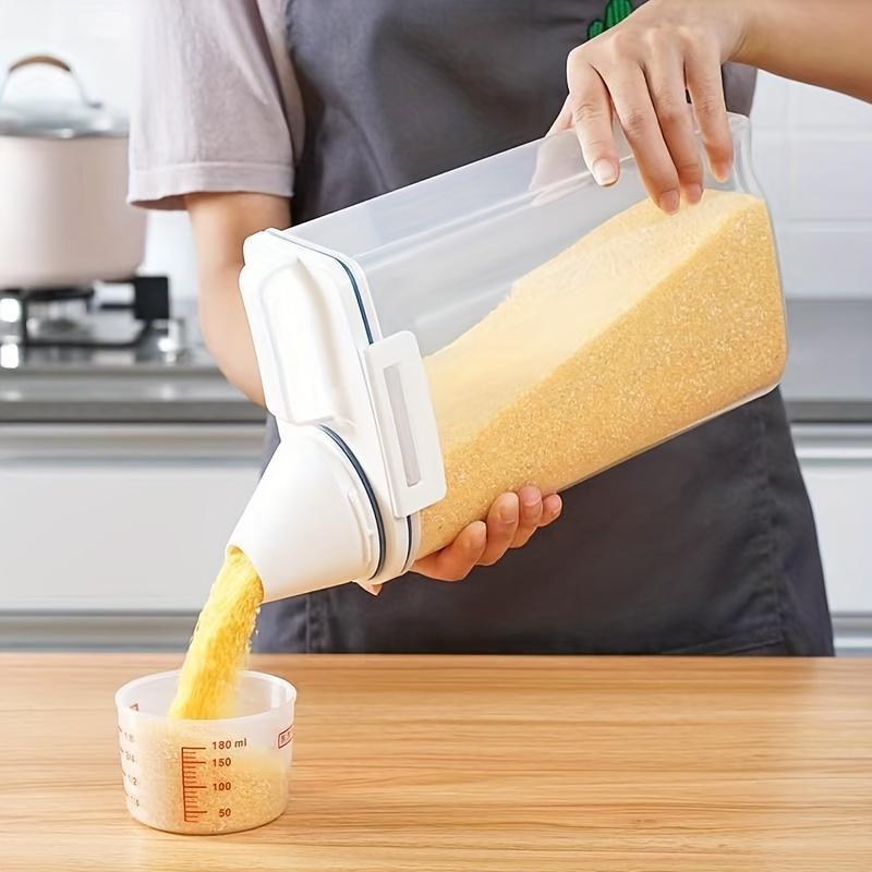 

Airtight Food Storage Dispenser Large Capacity, Moisture Insect-Proof for Rice, Cereals, Pet Food Ideal for Kitchen Organization