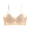 Summer Thin Ultra-thin Ice-feeling Milk Skin Fine Flash Shoulder Strap Liquid Jelly Underwear Women's Seamless Breathable Suspenders