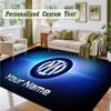 Crystal Velvet Square Rug Custom NameInter Milan Pattern Non Slip Home Floor Decor Rug