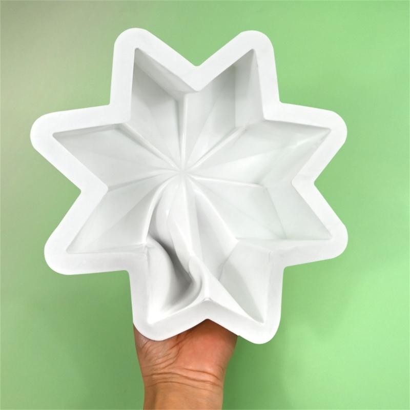 Silicone Snowflake Cake Baking Molds Practical Snowflake Mousses Molds Portable Dessert Mould for Family Gatherings