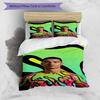 Ronaldo's Muscular Celebration Bedding Set, Breathable Duvet Cover with Pillowcases, Soft Bed Linen for Bedroom Home Decoration, Perfect Festival Birt