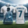 Special Edition Ronaldo Summer 3D Printed Children's Football Jersey T-shirt, Quick-drying and Breathable, Suitable for Everyday Wear.