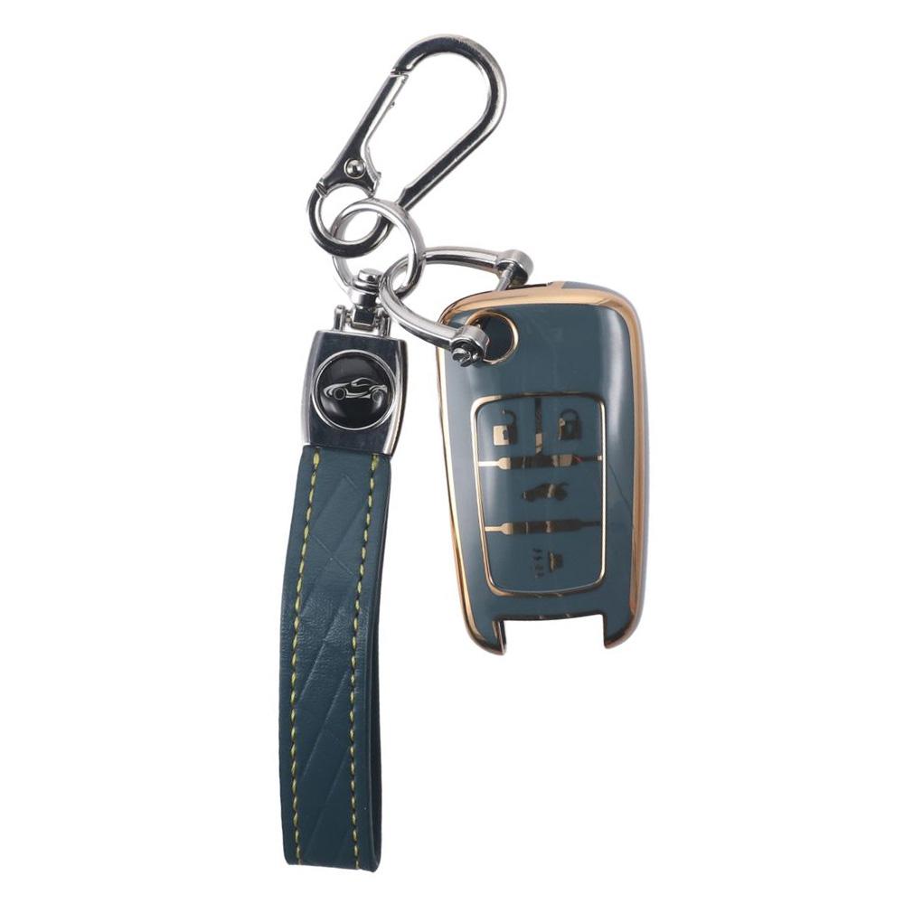 

Gold Trim Key Fob Cover with Keychain
