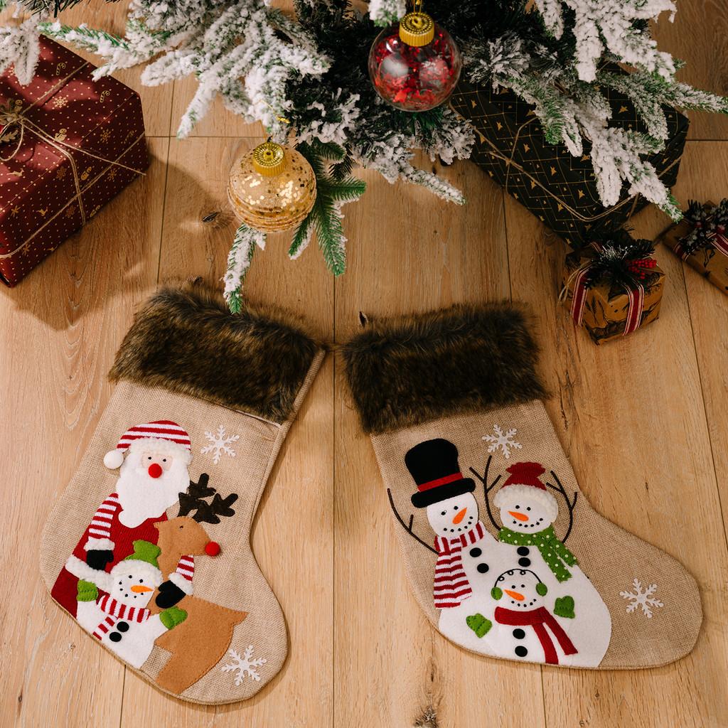 Adorable Christmas Stockings Featuring Charming Snowman And Reindeer Designs For Kids And Adults