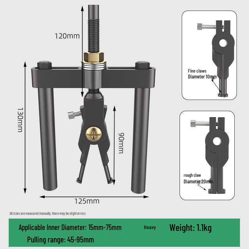 Three-Jaw Inner Bearing Puller & Extractor Tool