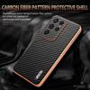 Carbon Fiber Pattern Leather Case for Samsung Galaxy S26 S25 Edge S24 Ultra S23 S21 FE S22 Plus A17 A37 A57 A56 A36 Phone Cover