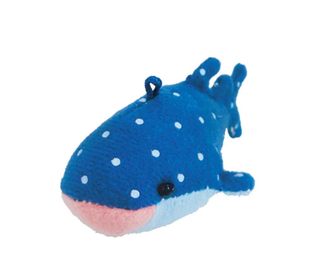 Naitou Design Institute Underwater Stroll Whale Shark Plush Mascot with Ball Chain, Educational, A Sweet Charm and Keepsake