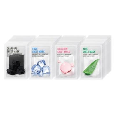 Eunyul Purity Aloe Collagen Aqua Charcoal Sheet Mask 22ml*40ea
